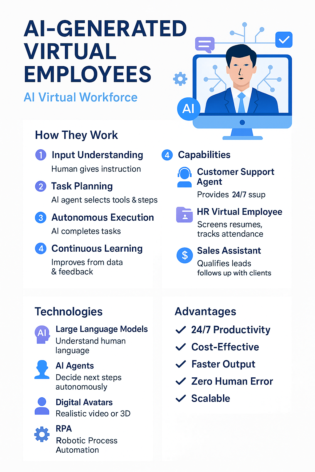 AI-Generated Virtual Employees